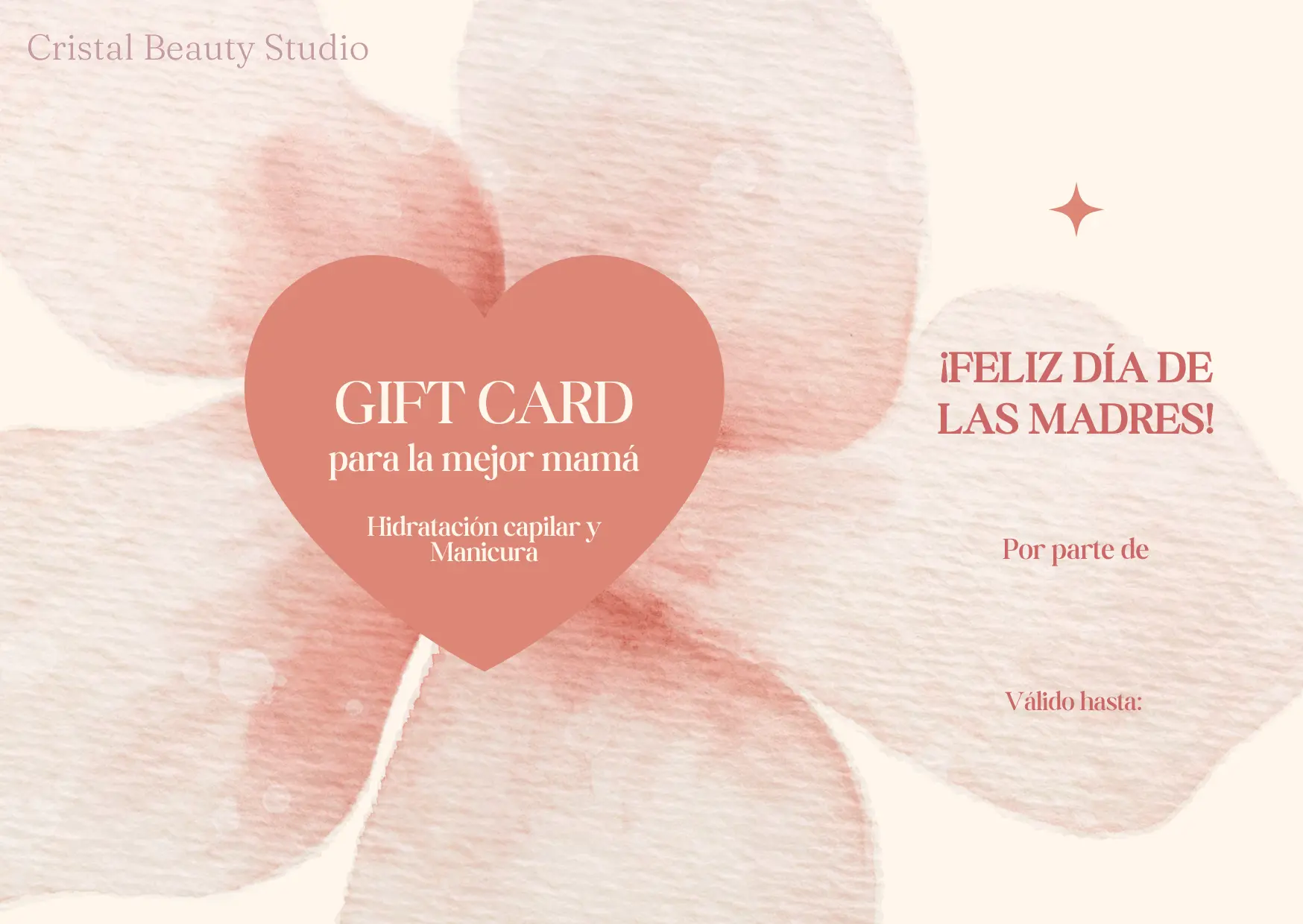 Gift card salon de belleza – Cristal Beauty Studio